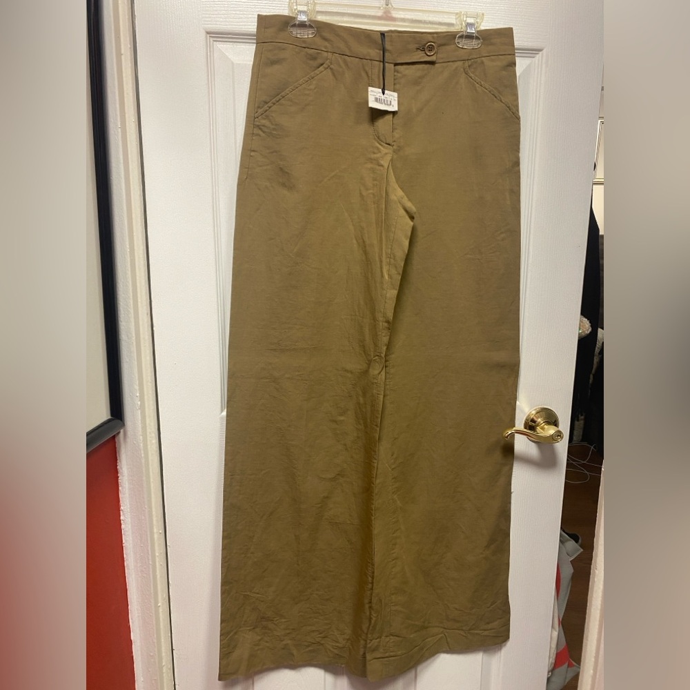 Moschino NWT linen wide leg pants size 8